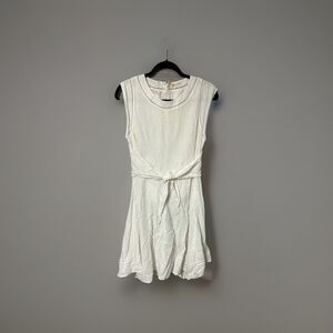 Rebecca Taylor Francine Eyelet Lace Tie‎ Waist Dress Size 6 Cream White